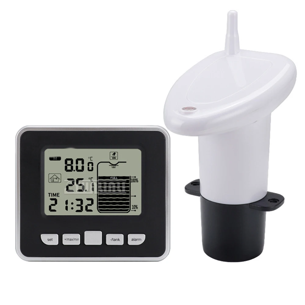 

With indoor thermometer digital clock thermometer multifunctional Ultrasonic Electronic water tank level gauge water level gauge