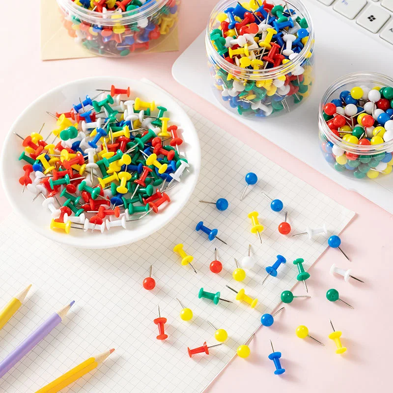120PCS Multicolor Push Pins for Cork Board Office push pins