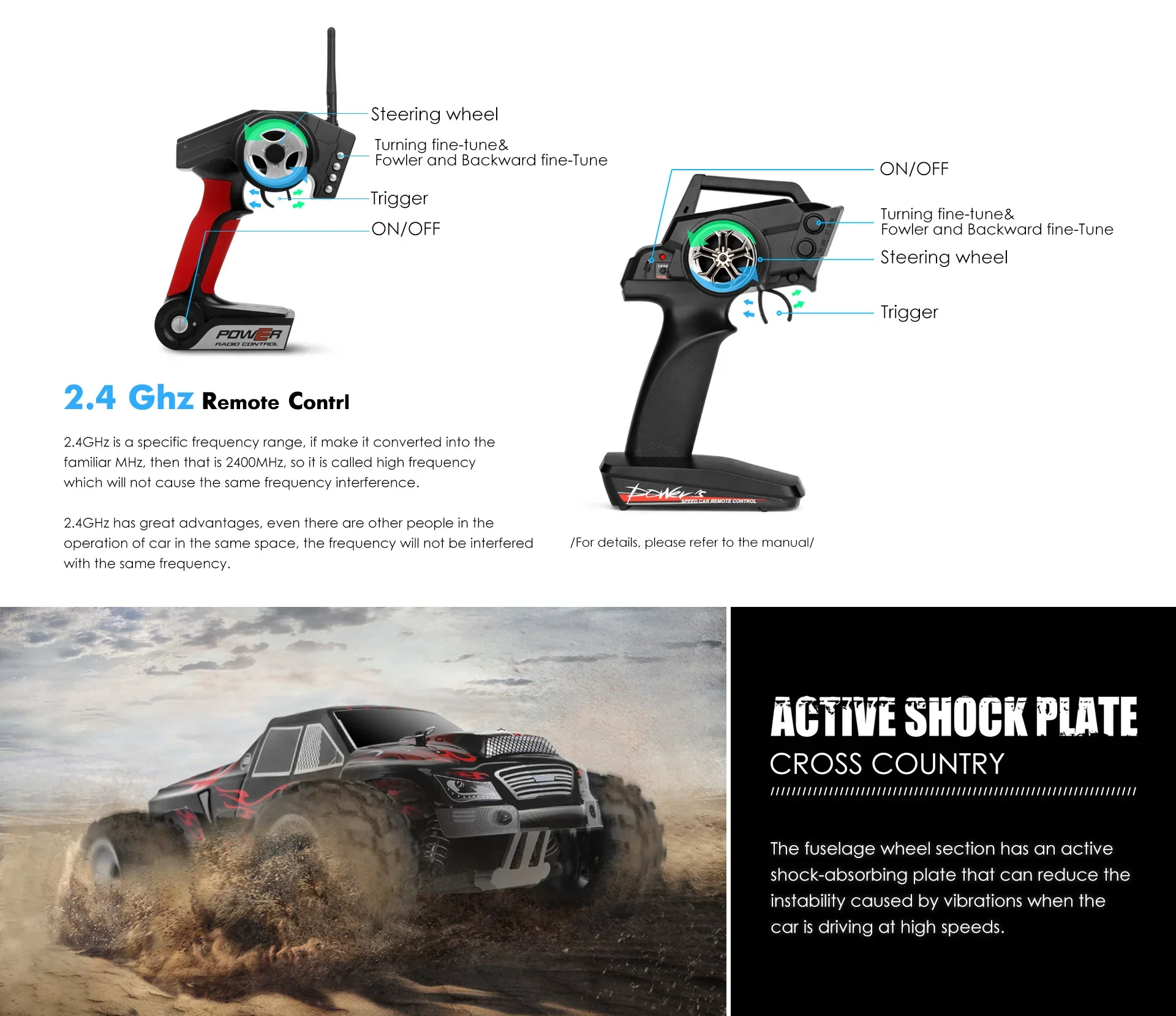WLtoys A979 RC Cars  Electric Four-wheel Drive Brushless Off-road Vehicle Remote Control Model Alloy Off-road 4