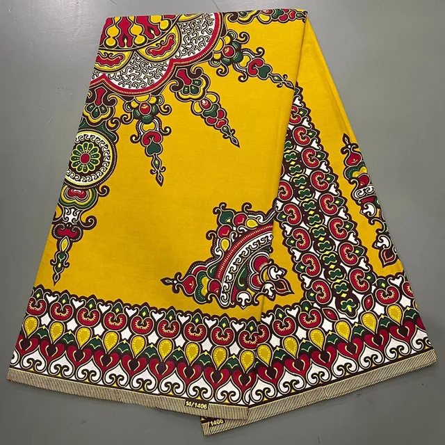 Big Flowers African Soft 100% Cotton Quality Fashion Printing Batik Hollan Ankara Wax Fabric For Sewing Women Dress 6Yards 5