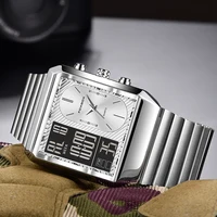 LIGEl Dual Display Man Watch FOXBOX Fashion Waterproof Chronograph Watch For Men Luxury Stainless Stee Date Men's Quartz Watches 2