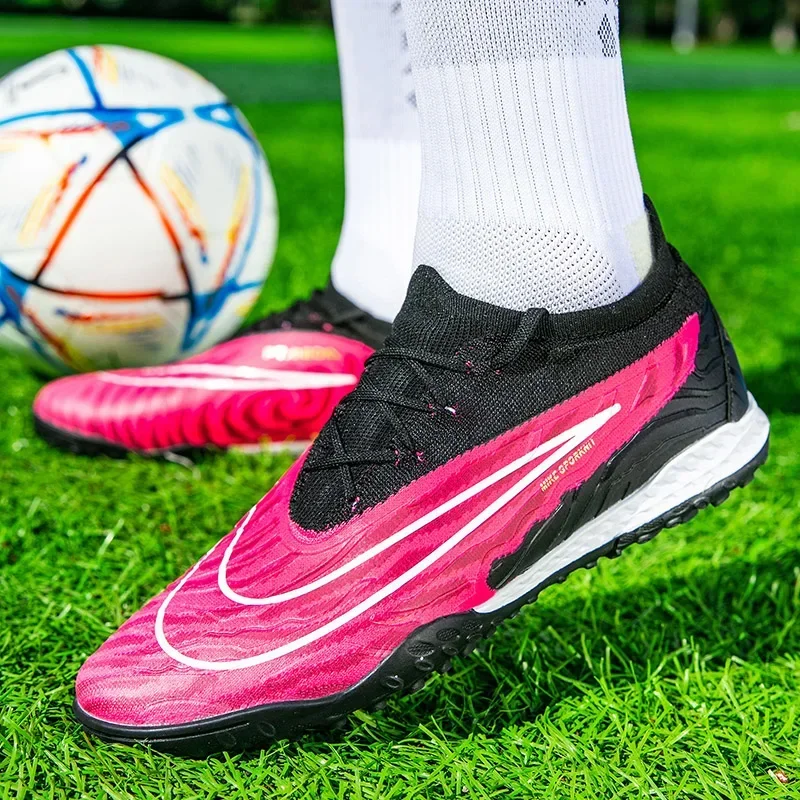 Brand High Quality Men Soccer Shoes Professional Comfortable Futsal Grass Training Sport Match Footboot Ultralight FG/TF Boots