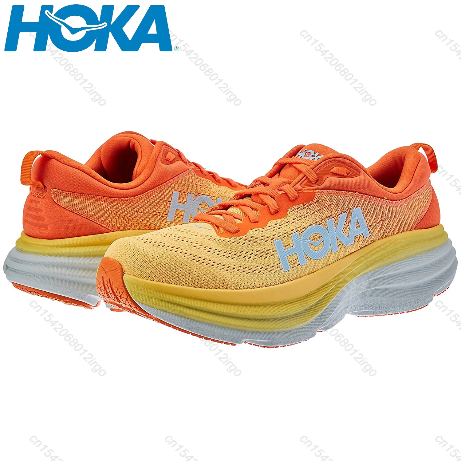 HOKA Bondi 8 Sneakers Men Athletic Running Shoes for Women Breathable