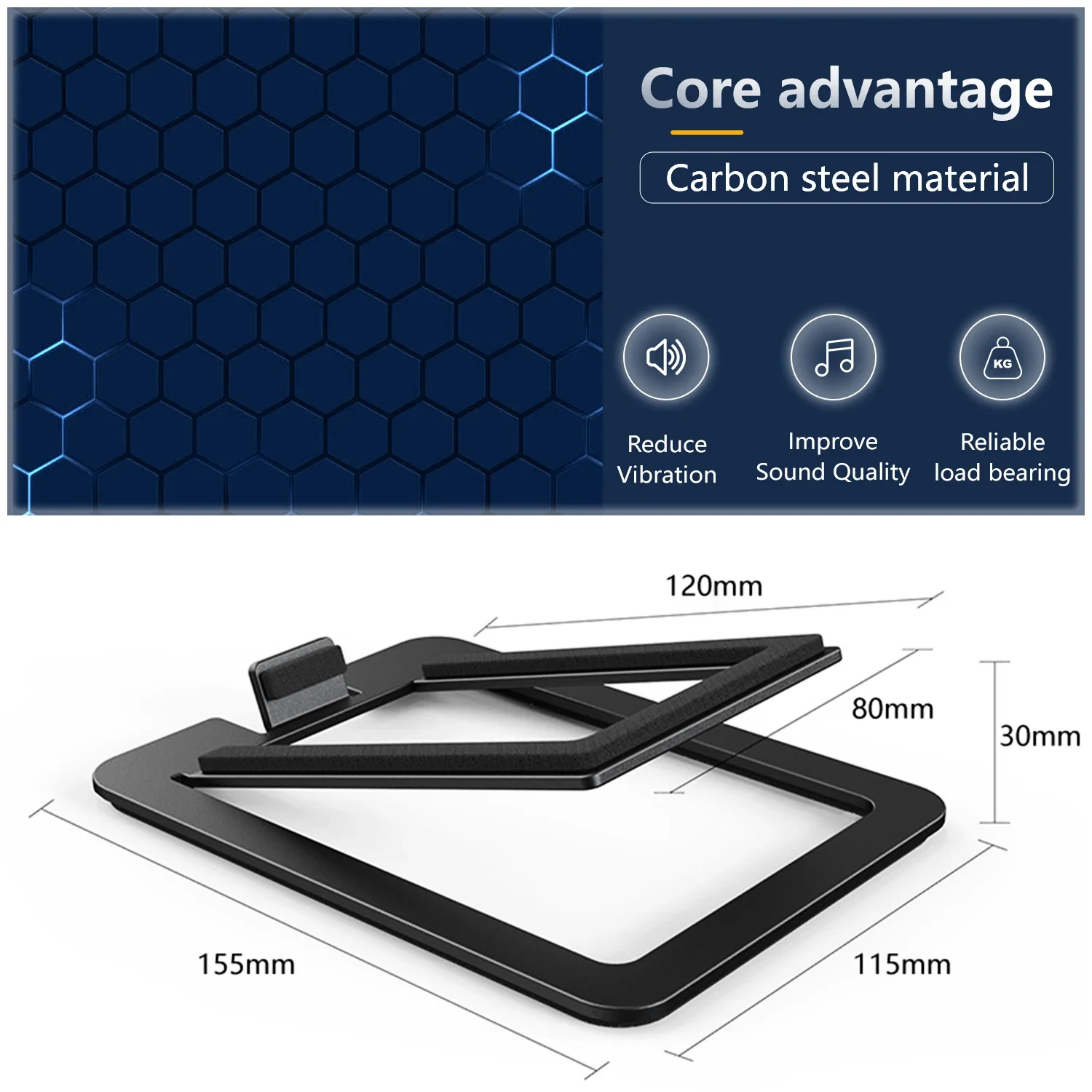 Mini Style 2 Pcs Metal Speaker Bracket Improves Spatial Sound Quality Ideal for Tabletop Audio Support Computer Speakers Stand