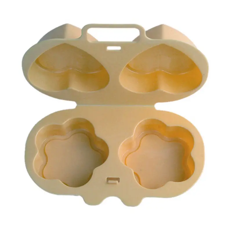 Kreatív tojáspároló két kör alakú főzőforma Mikrohullámú tojásfőző tartó Párolt tojástál konyhai eszközök