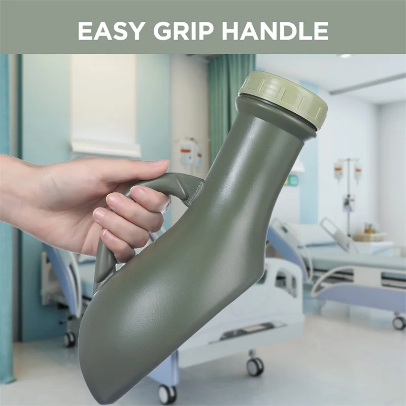 Portable Urinal 1000ml Spill Proof Urinal With Lid Anti-Tip Handheld Potty Pee Bottles For Traffic Jams Hiking Camping Patient