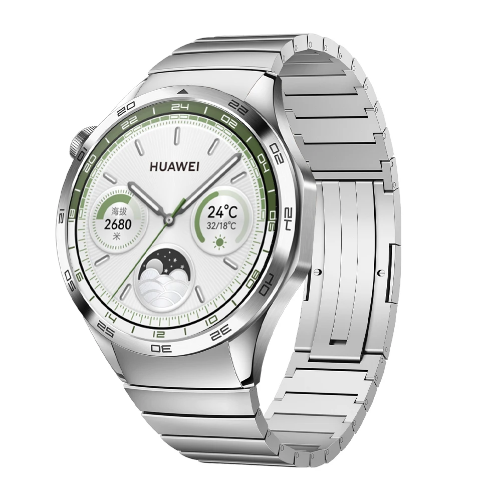 No Gaps Link Bracelet Metal Steel Strap For HUAWEI WATCH GT 4 46mm