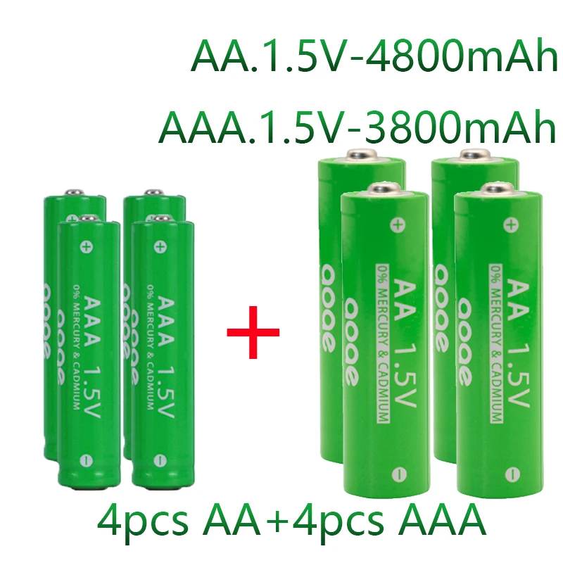 

AA+AAA battery 1.5V, charger, rechargeable battery suitable for clock remote control, watches, computers, mice, toys, etc
