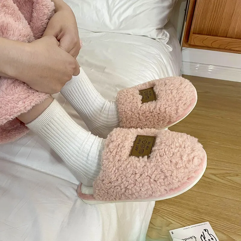 Slippers Sandals Shoes Slippers Sandals Non Slip Slippers Female Slippers Fur Slippers Home Cotton Slippers Couples Shoes Men Fur Cotton Women Winter Indoor