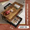 Coffee Table, 39" Coffee Table with Storage & Drawers, 2-Tier Wood Center Table for Living Room, Apartment 3
