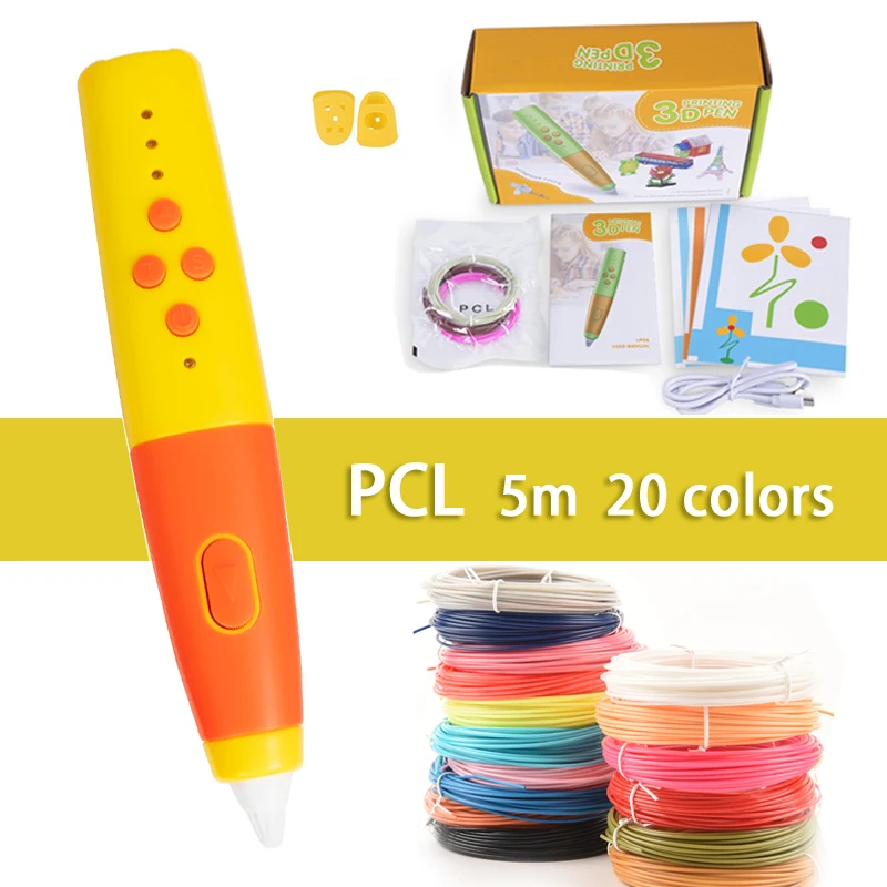 New 3D Pen Set for Kids Boys Girls Birthday Chrismas Gifts 3d Printing Pen Low Temperature with 200M PCL Filament 3d Pens 3d printing pen 3d printing pen filament