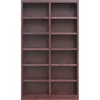 84" Traditional Double Wide Wood Bookcase with 10 Adjustable Shelves & 2 Fixed Shelves, Assembly Required 2