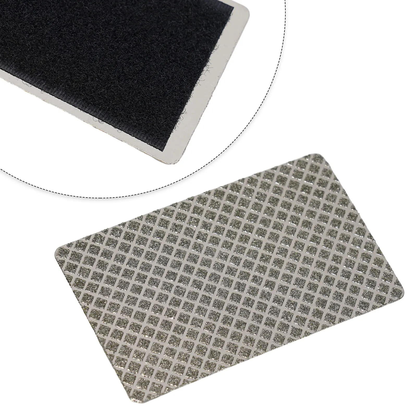 

Stone Sheet Diamond Sharpener Nickel Plated Diamond Hook&Loop Sanding Tools Sharpening Stone Sheet 90×55×2.5mm Grinding