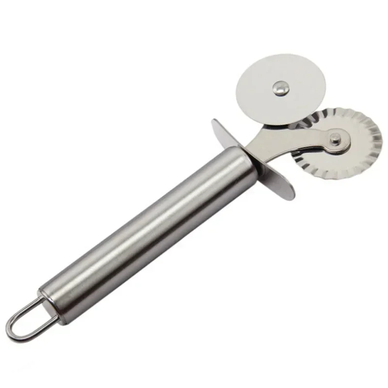 Kitchen Stainless Steel Pizza Knife Roller Single Wheel Two Baking Utensils Cake Shovel Accessories pizza cutter roller cutter cake cutter pizza knife pizza roller