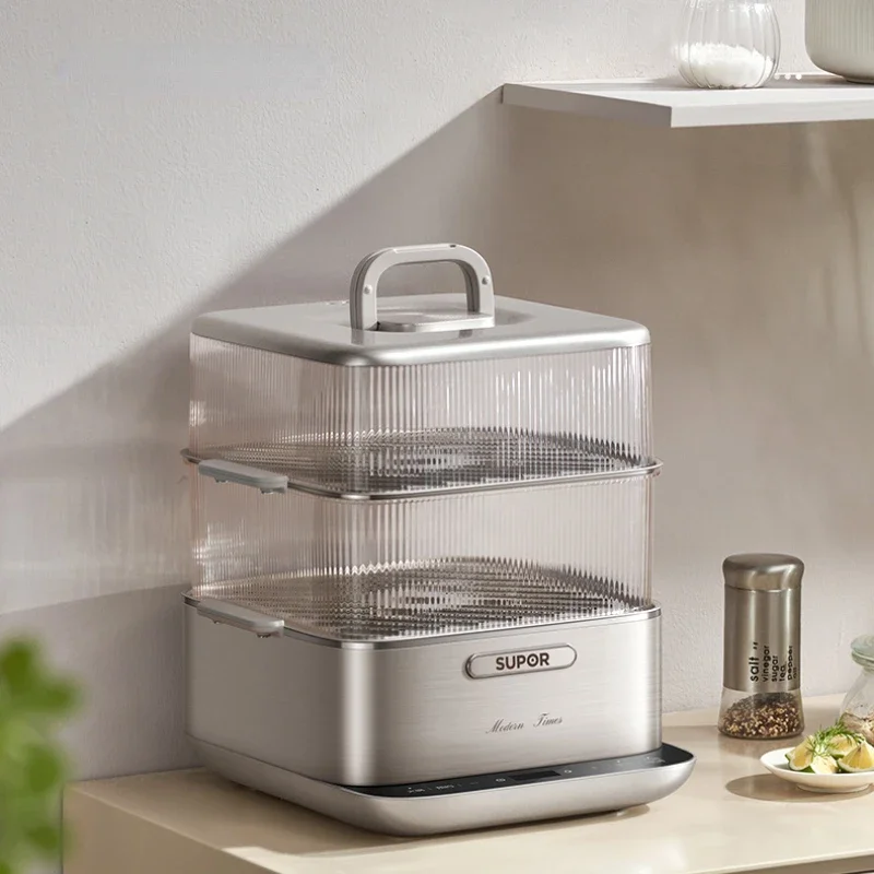 Electric Steam Pot Three-Layer Multi-Functional Cooking Integrated Large Capacity Breakfast Machine Smart Reservation Steam Box household steamer