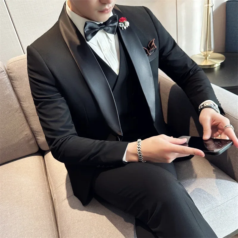 

New Arrival Fashion Gentleman's Formal Dress, Evening Party, Adult Dress, Groom's Wedding, Best Man's Suit Size MLXL2XL3XL4XL