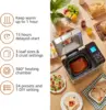 EBM8224MM Programmable 2 Lb. Bread Maker, PFAS free Ceramic Pan, Touch Screen Control Panel, 19-Functions, Gluten Free, White, W 3