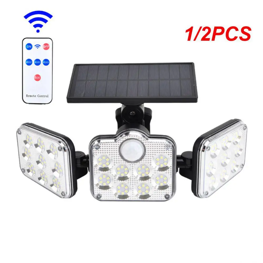 

1/2PCS Solar Lights Outdoor 500w IP65 Waterproof Solar Wall Lights Outdoor 3 Modes Solar Motion Sensor Security Light for Garden