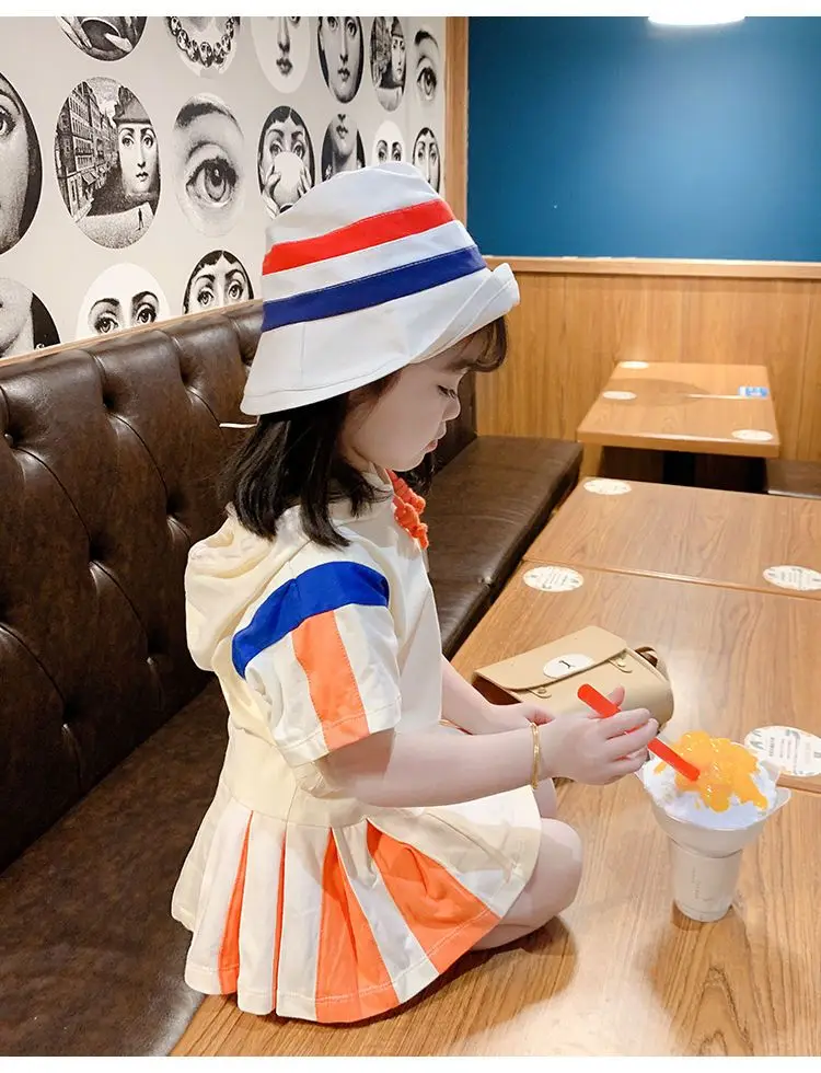 2023 neue koreanische Mode Sport schicke Kinder-Sets Vintage lose lässig süß ästhetisch niedlich kawaii England Stil Kleidung Mädchen – Detail 21
