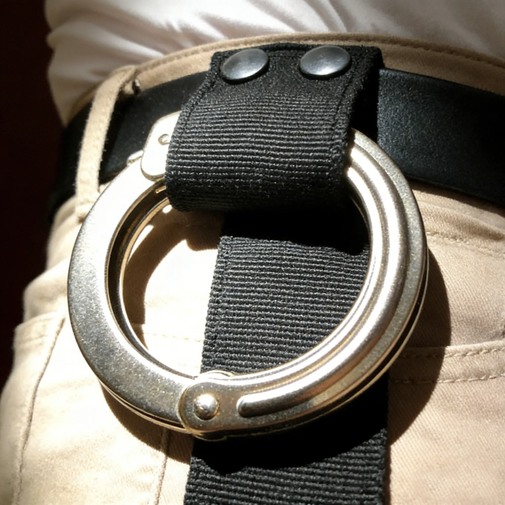 Heavy Duty Tactical Handcuff Holster with Double Snap Slide-On Design