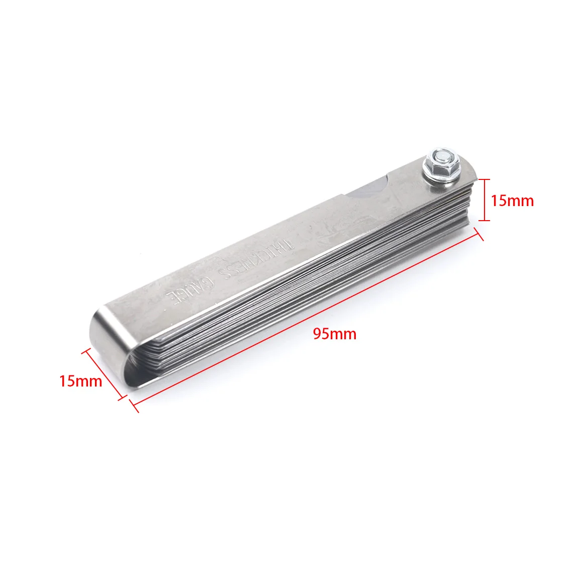 Stainless Steel Feeler Gauge 0.04mm to 0.88mm Gap Metric Filler Measuring Gauge