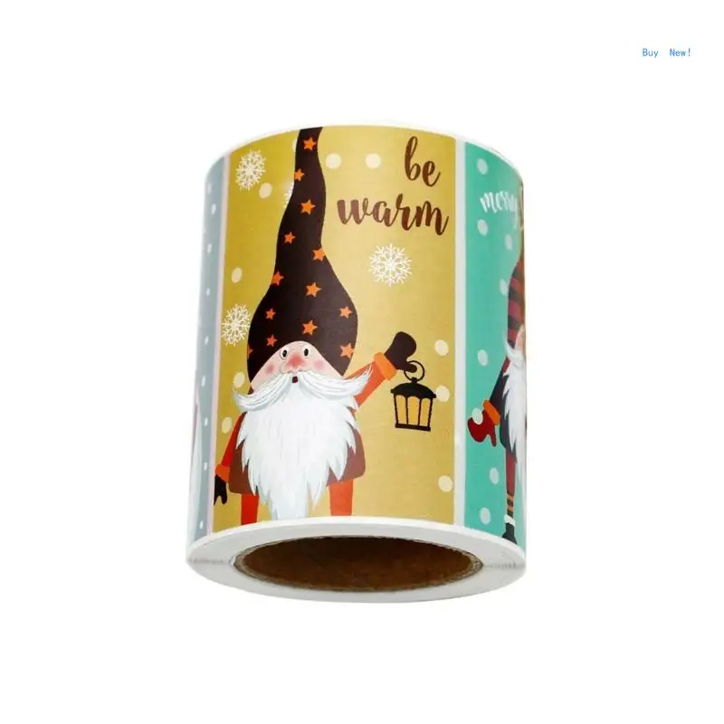 

200 шт., наклейки с рождественскими этикетками, наклейки на конверты, самоклеящиеся праздничные рулонные наклейки, товары для