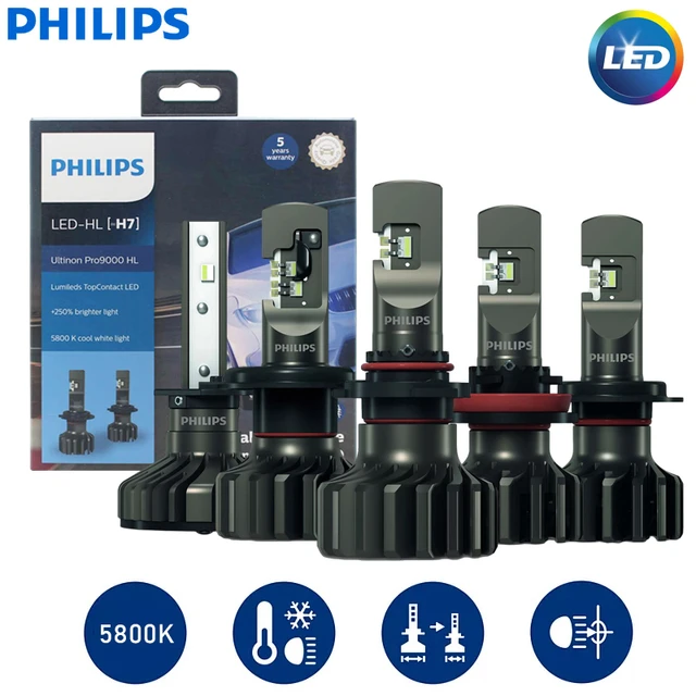 Philips Ultinon Pro9000 H1 H4 H7 LED H8 H11 H16 HB3 HB4 H1R2 Car Headlight  9005