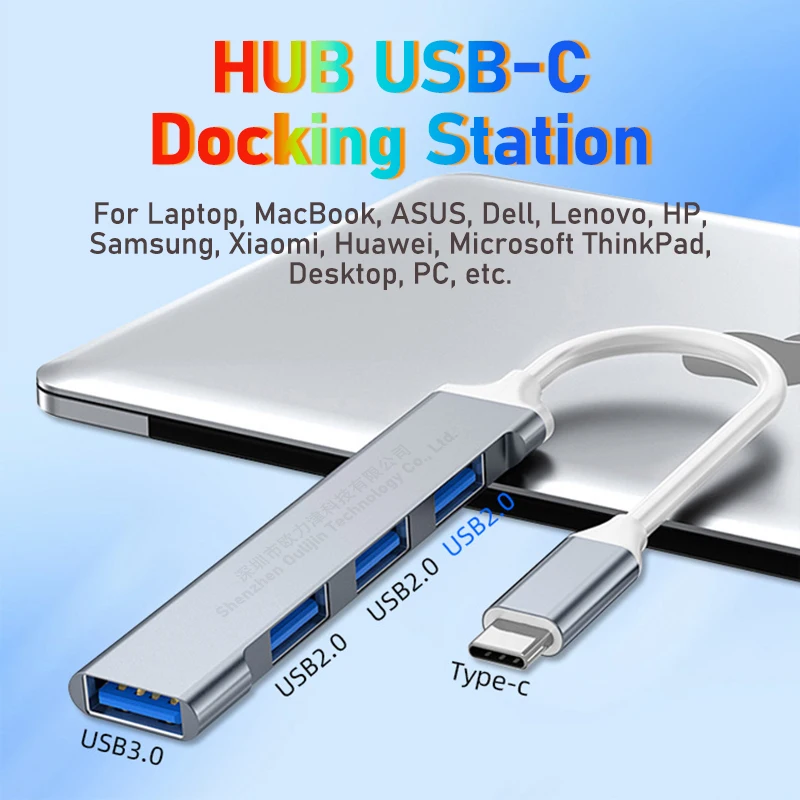

HUB USB-C Docking Station For Laptop MacBook ASUS Dell Lenovo HP Samsung Xiaomi Huawei Microsoft ThinkPad Desktop PC Accessories