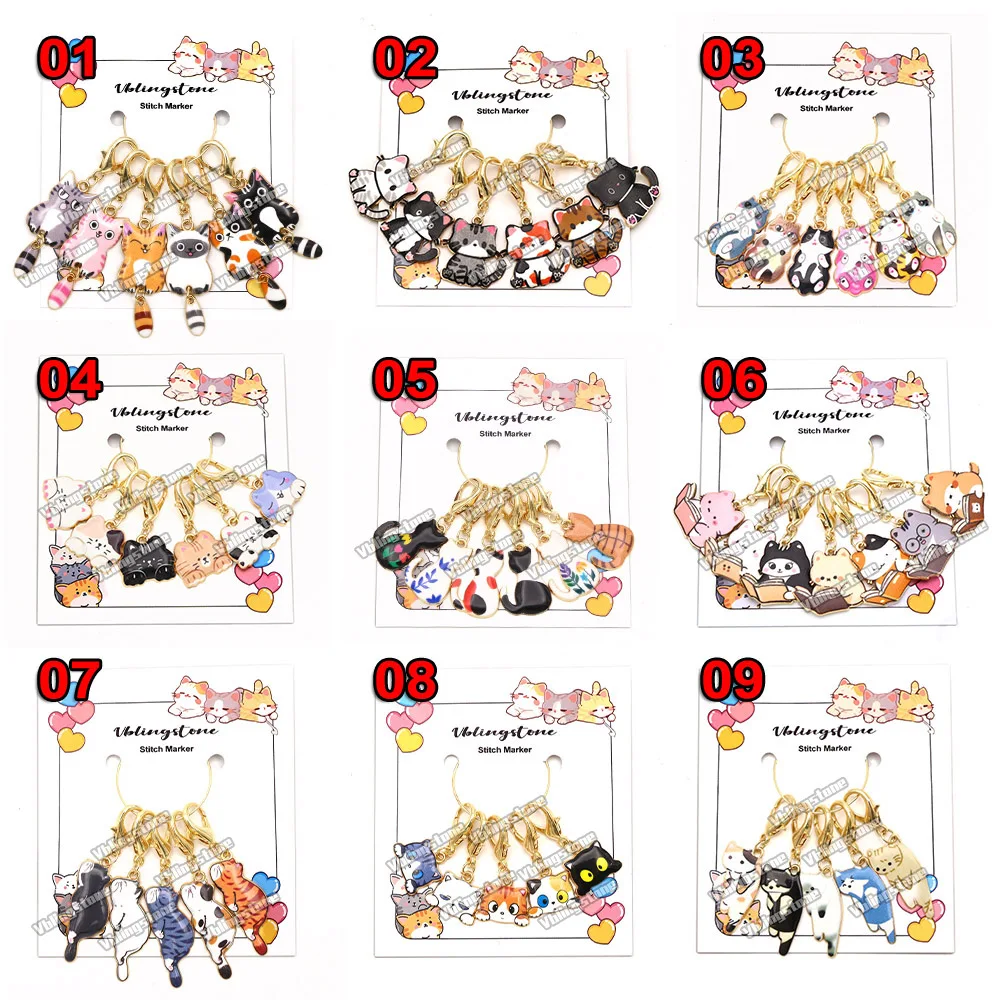 Cat Stitch Marker Set 2