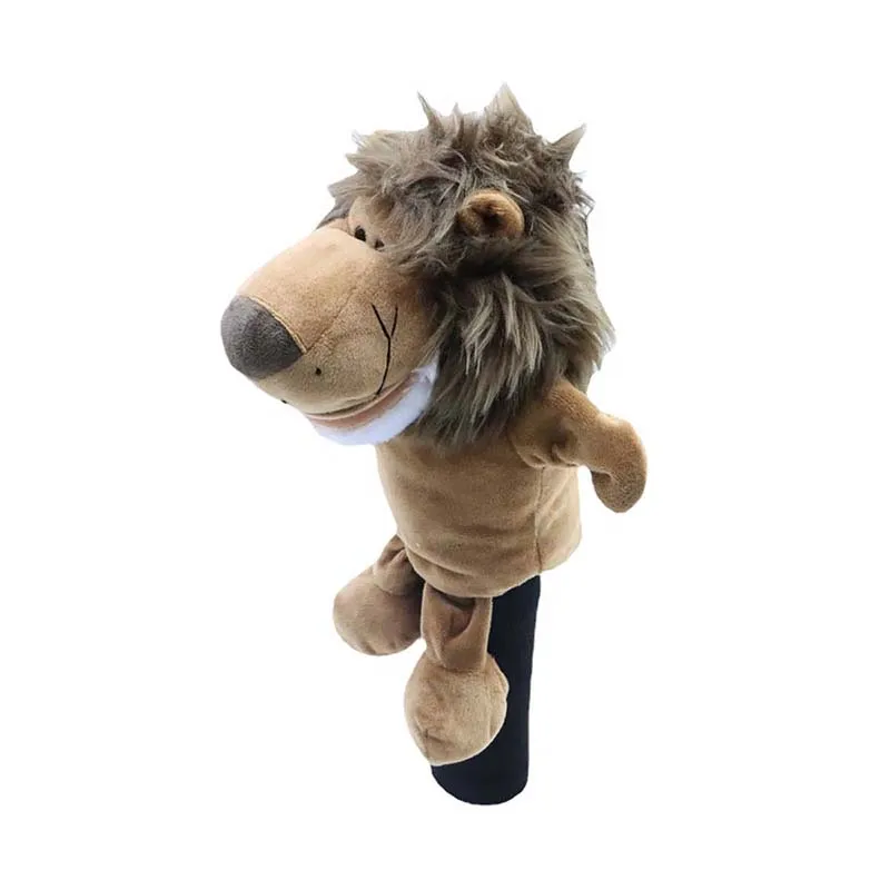 Cartoon Lion Golf Headcovers Plush Cute Golf Driver Fairway Wood Putter Headcover Accessory White Colors