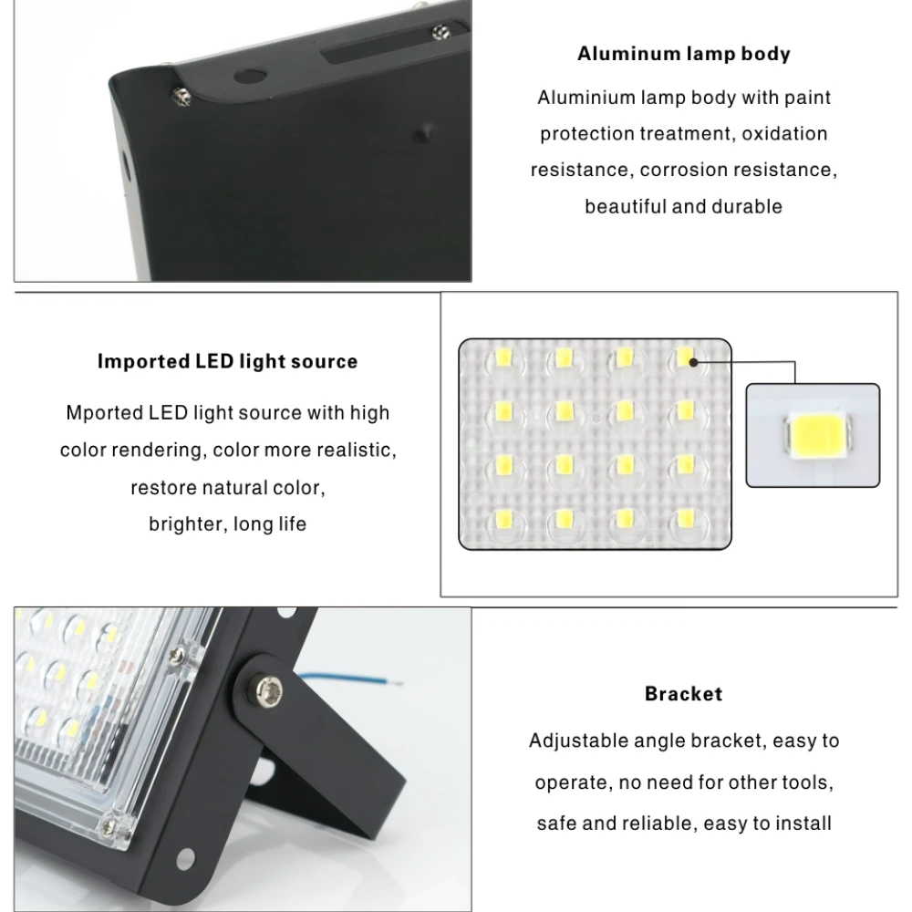 50W Flood Light Outdoor Street Light Landscape Lighting Outdoor Flood Light IP65 Waterproof AC180V-240V Flood Light
