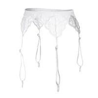 Jarretelles en dentelle pour femmes, Lingerie Sexy, sous-vêtements transparents, ceinture de taille réglable à quatre boutonnage pour bas, Lingerie 5