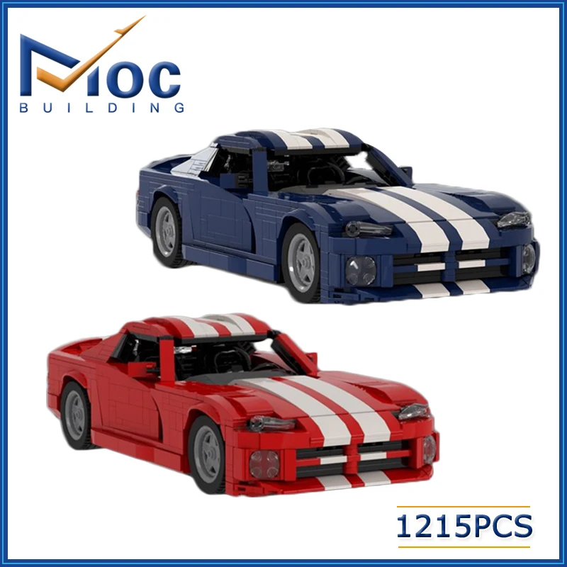 

1215pcs MOC Famous American Sports Car Racing Model Garage Sets Building Blocks Racers City Vehicle Technique DIY Bricks Toys