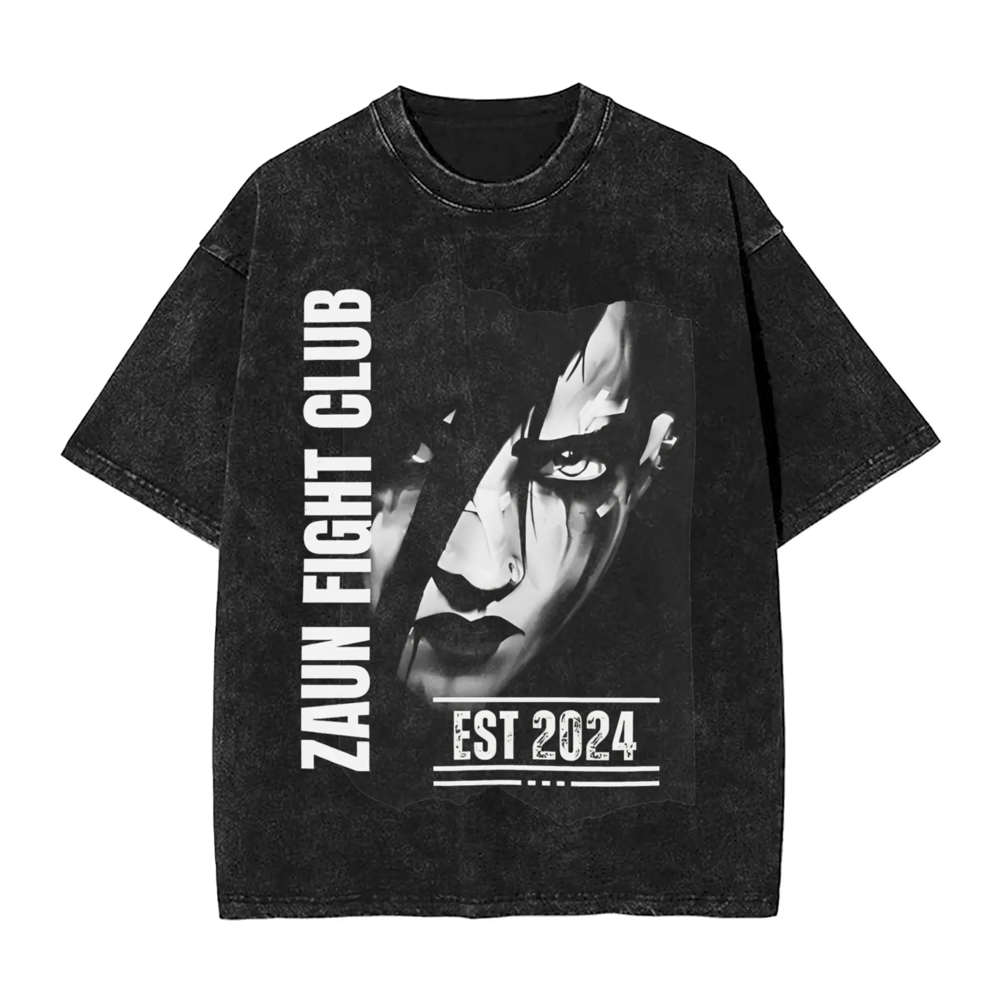 Arcane-Themed Men's Washed Novelty Tee - Short Sleeve Crew Neck 100% Cotton Shirt
