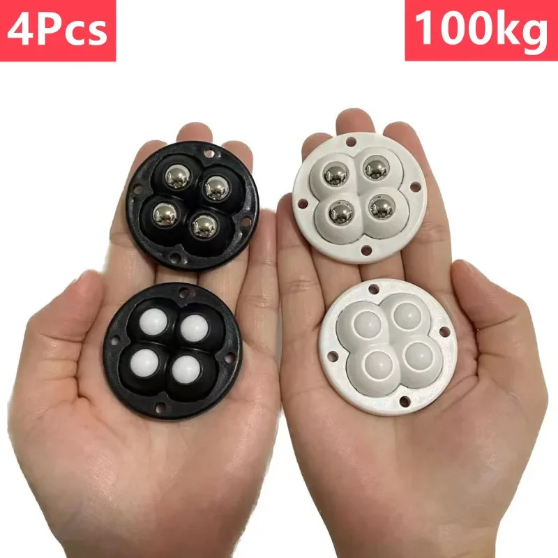 Személyesen adhesiva típusa MUTE golyós Univerzális Kerék 4 gyöngyök Bútor casters wheels Rozsdamentes Acél Kerék 360° Tekerés