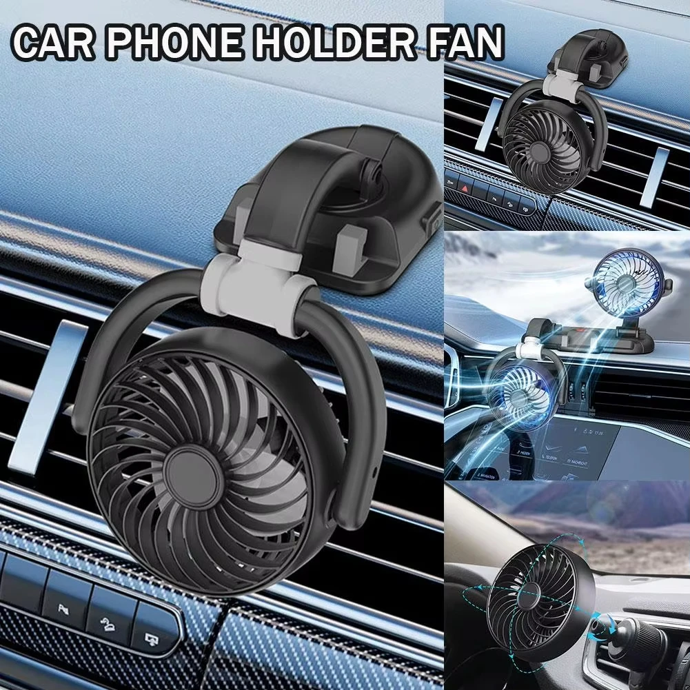 Compact 360° Rotatable USB Fan with Adjustable Speeds