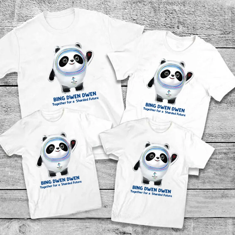 Family T Shirts Matching Outfits Summer Clothing Children Clothes Sport Panda Shirt 2022 Teen Boy Girl Fashion |