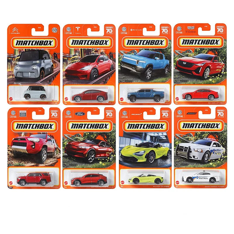Original Matchbox Car Diecast 1/64 Vehicles 70th Anniversary Ford Pickup Mustang Nissan Kid Boy