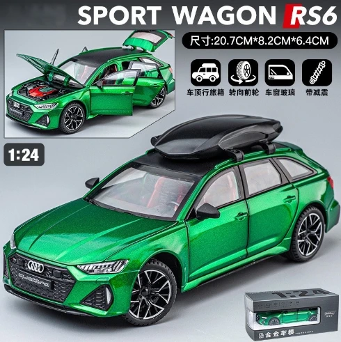 نموذج سيارة RS6 Avant Station Wagon Diecast Alloy،...