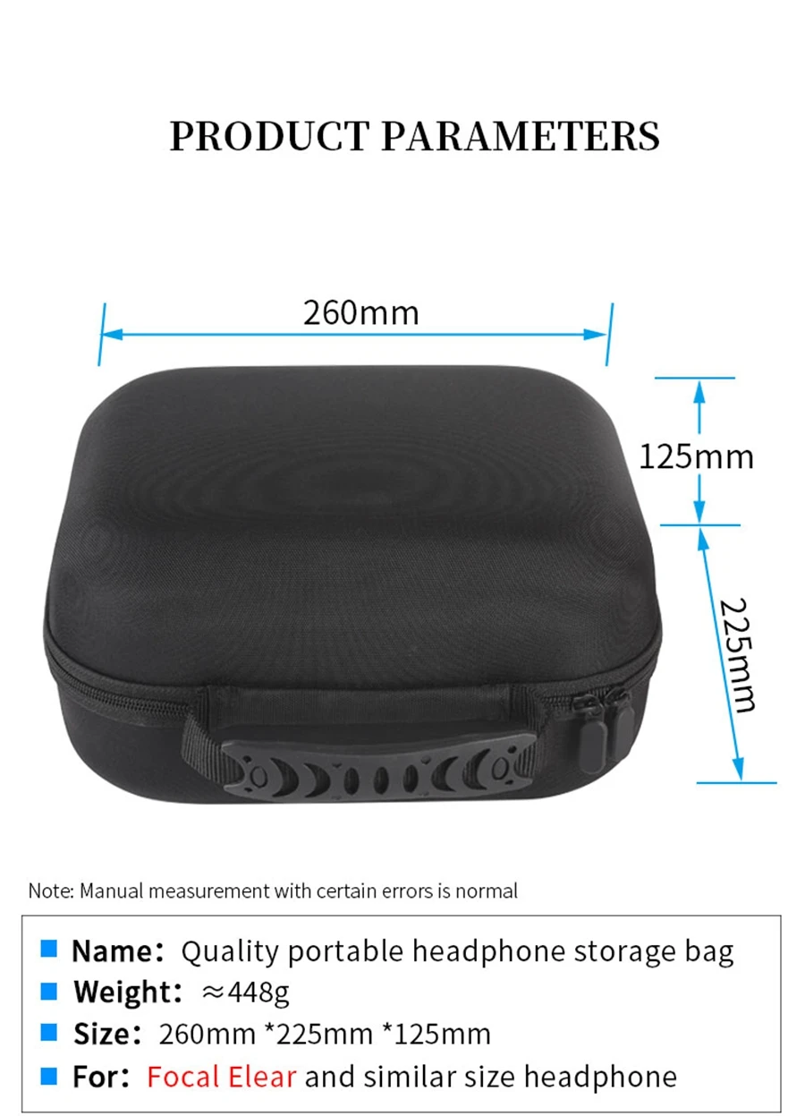 Hard EVA Storage Bag for Focal Elear Portable Headphone Box for FOCAL Radiance Utopia 1/2 Gen Headset Travel Carrying Case