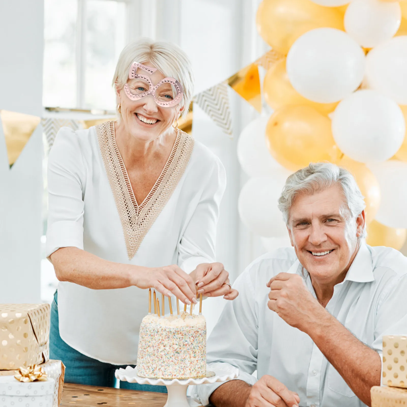 생일 파티 안경 사진 소품 참신한 안경 성인을 위한 재미있는 장식 프레임 축하용 가면 무도회 카니발 코스프레 50번째