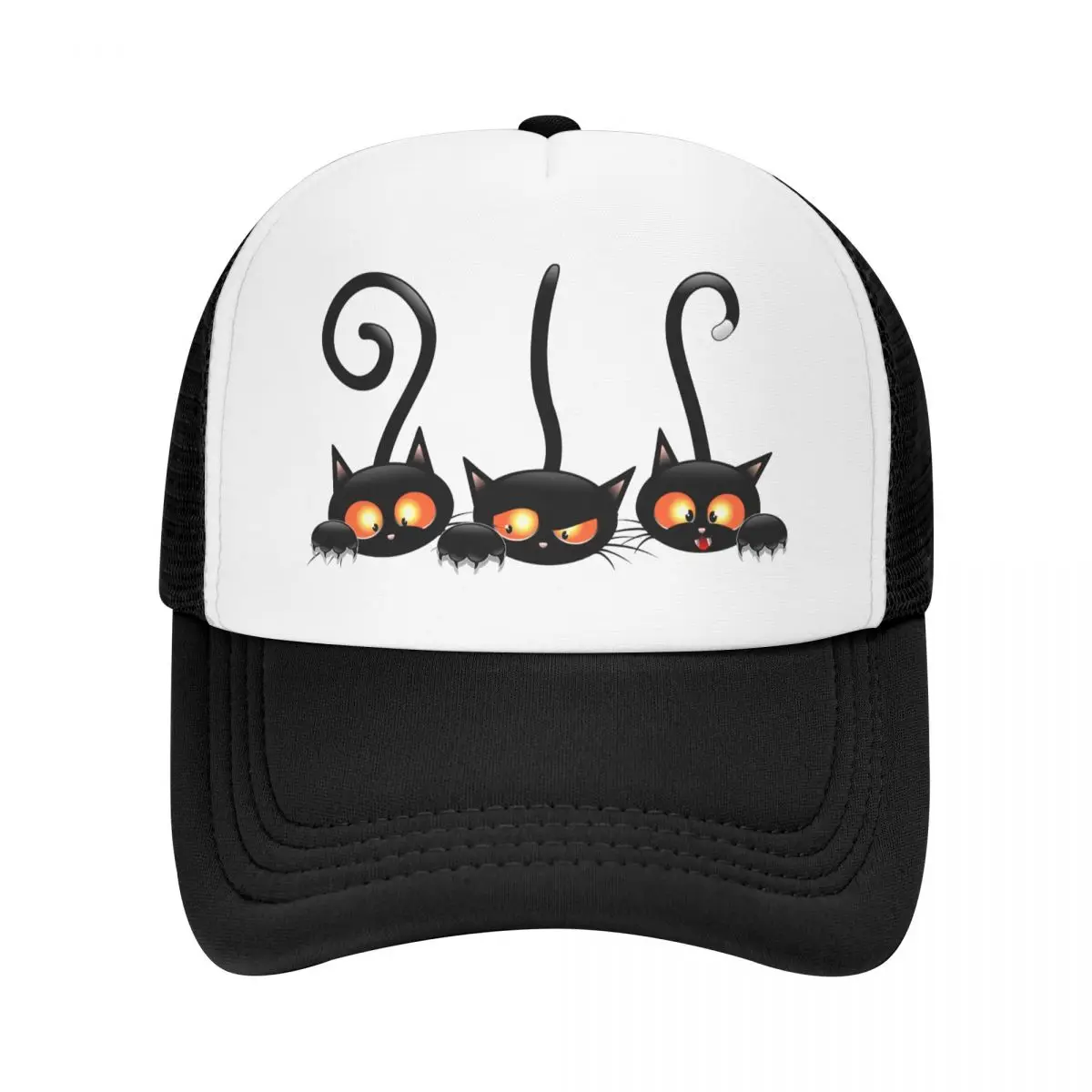 

Классическая регулируемая бейсболка унисекс, Кепка на Хэллоуин с чёрной кошкой для взрослых, Кепка от солнца для женщин и мужчин