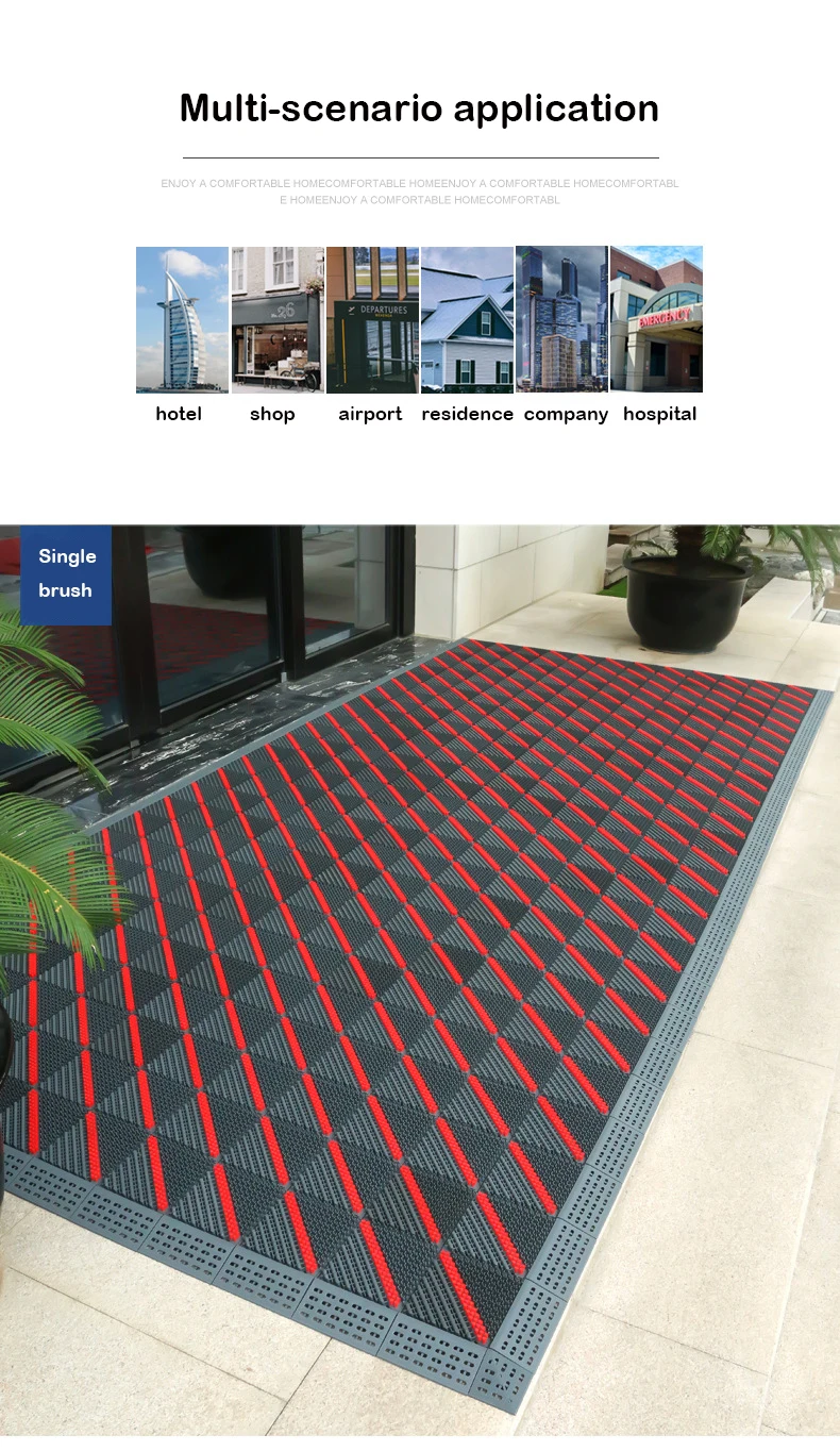 Metal Outdoor Entrance Door Mat, Waterproof, Odorless, Easy to Clean, All-Weather Outdoor Heavy Duty Scraper Door Mats for The Front Door of The