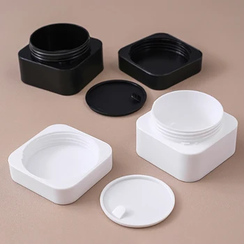 1Pcs Square Tight Waist Container Empty Travel PP Facial Cream Jar Cosmetic Plastic Box Cosmetic Refillable Bottle 10g/30g