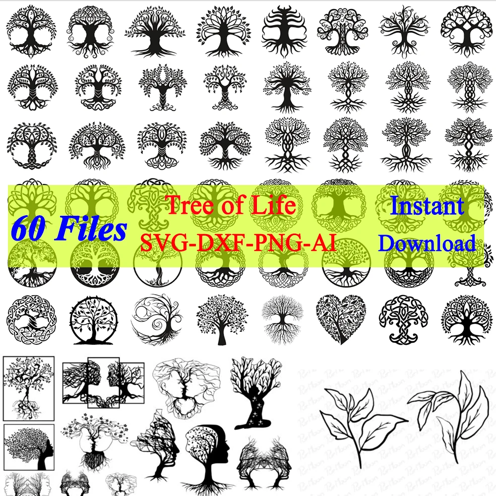 harbor freight woodworking bench 60 Tree of Life Template Bundle Laser Cut Vector SVG DXF EPS AI Files for CNC Laser Cutting Engraving Printing antique woodworking bench Woodworking Machinery