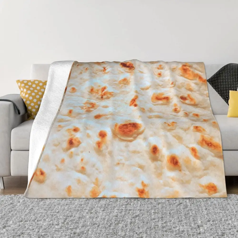 

Флисовое одеяло Tortillas, портативное супермягкое покрывало в клетку с украшением для еды, постельное белье для дома и путешествий