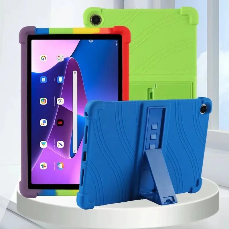 For Lenovo Tab M10 Plus 3rd Gen 10.6 inch TB 125F Case Silicone Stand