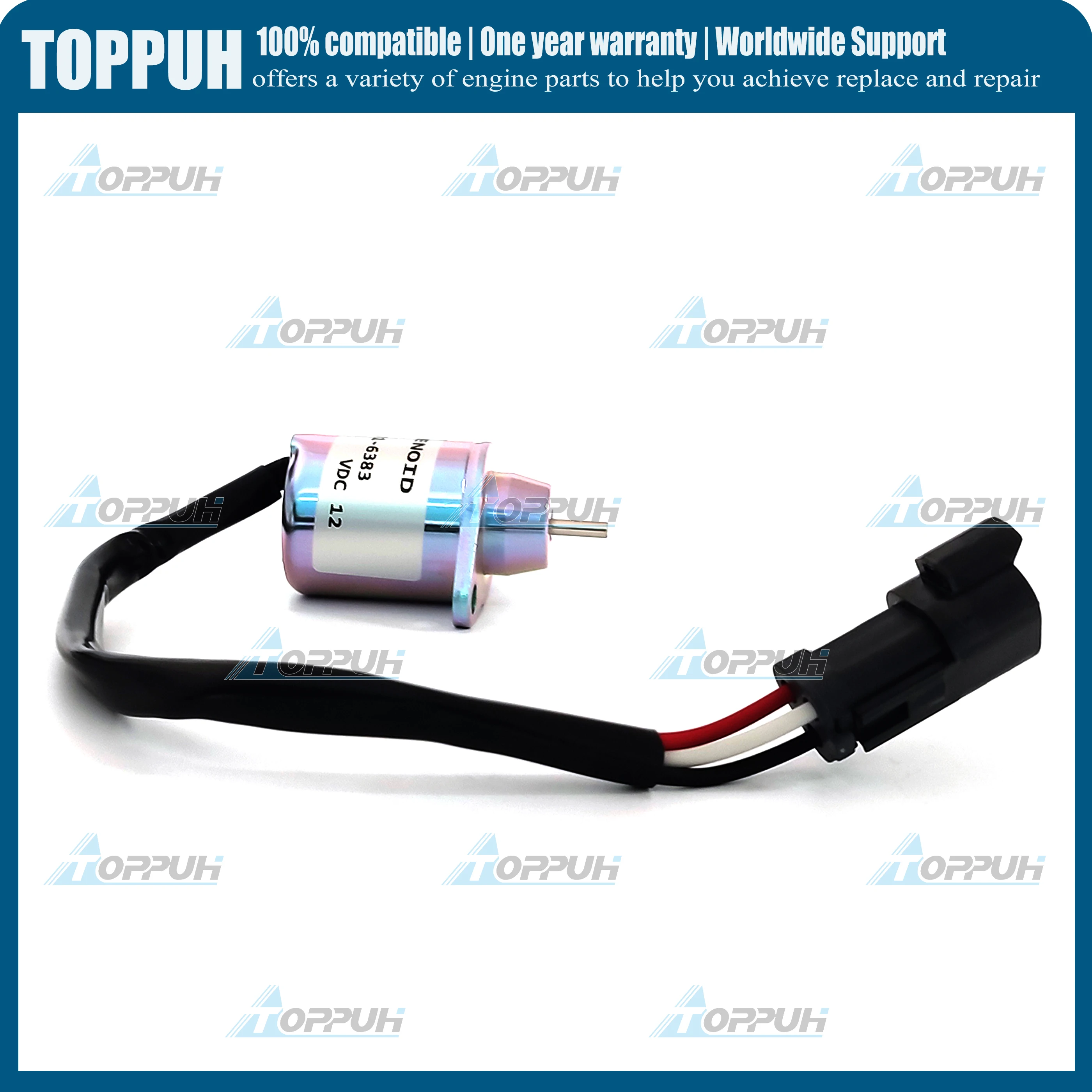 41-6383 Solenoid Fuel Stop Shut-Off 12V For Thermo King TK TK416383 416383 416-383