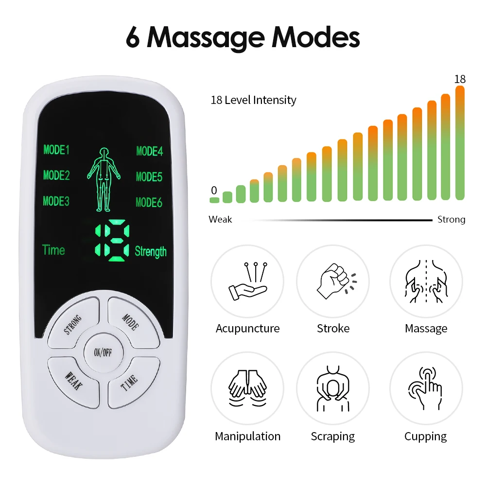 EMS Pulse-Outil de massage numérique électrique pour le dos, le cou et le corps, appareil de physiothérapie pour massage méridien et acupuncture