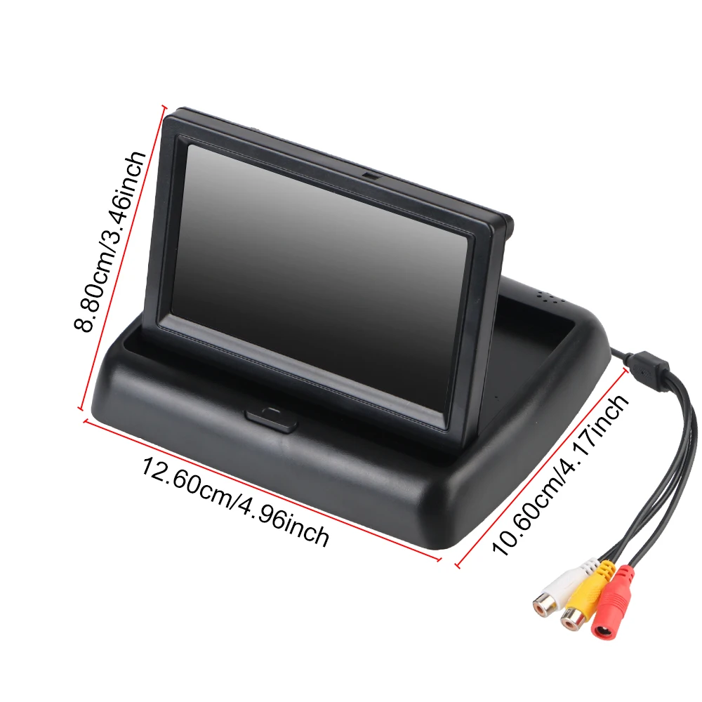 Foldable Car Monitor Car Video Players Car Accessories Parking TFT LCD Cameras Reverse Camera Screen HD Display 4.3 inch